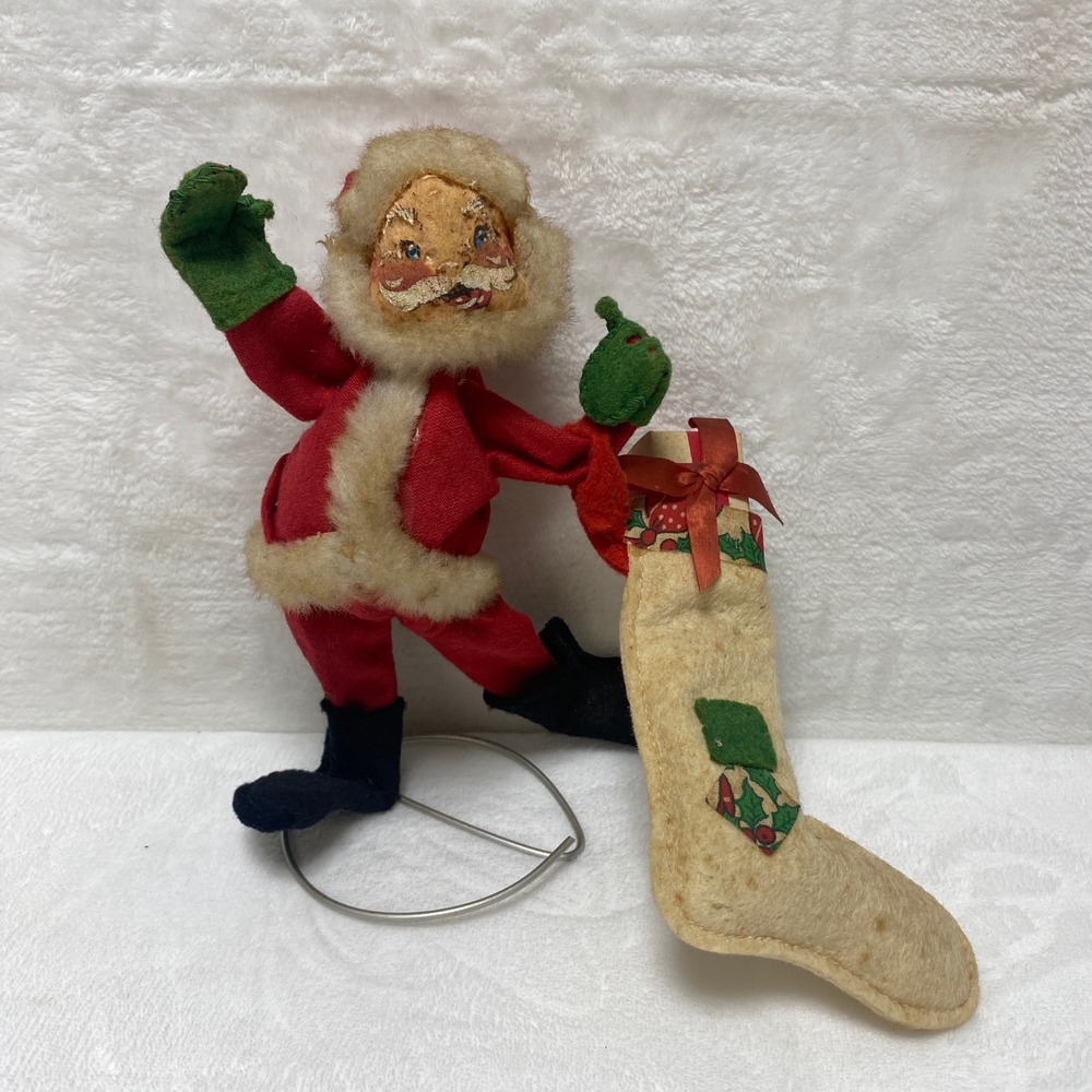VTG Annalee Santa Claus Christmas Doll 1963 Made in USA *Read AS IS